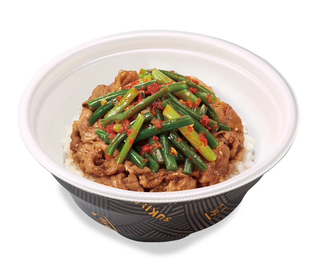 ニンニクの芽牛カルビ焼肉丼